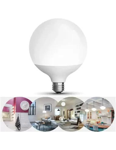 Ampoule LED basique Wiva 90020048 Qtech D120 E27 15W 6K blanche 240V